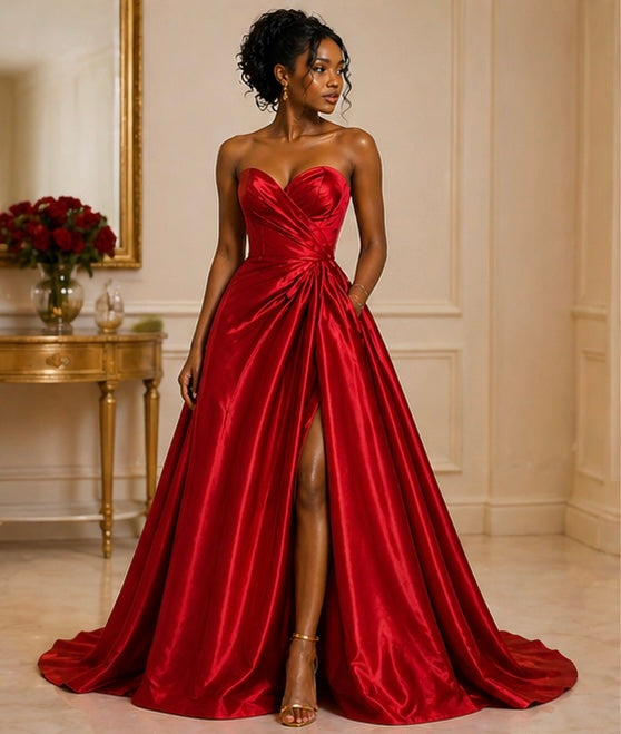 Satin ball gown