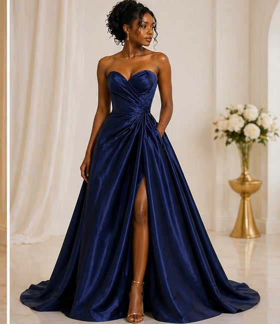 Satin ball gown