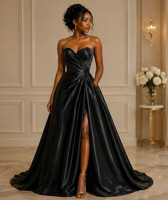 Satin ball gown