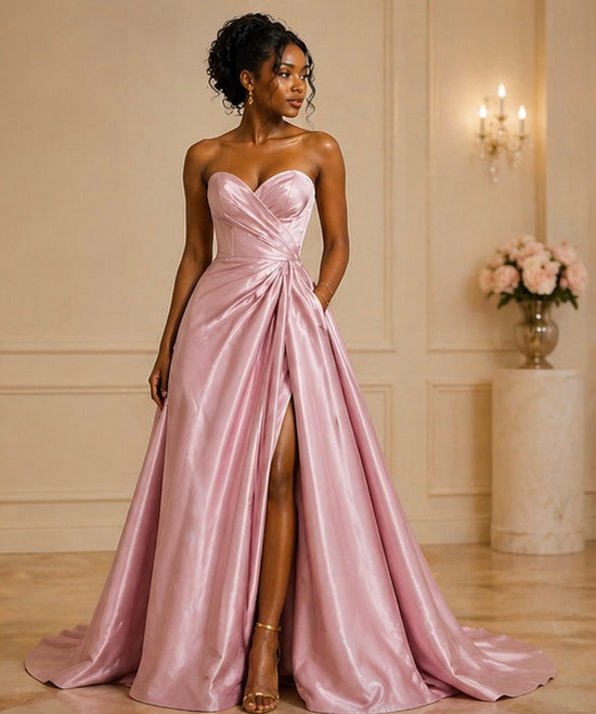 Satin ball gown
