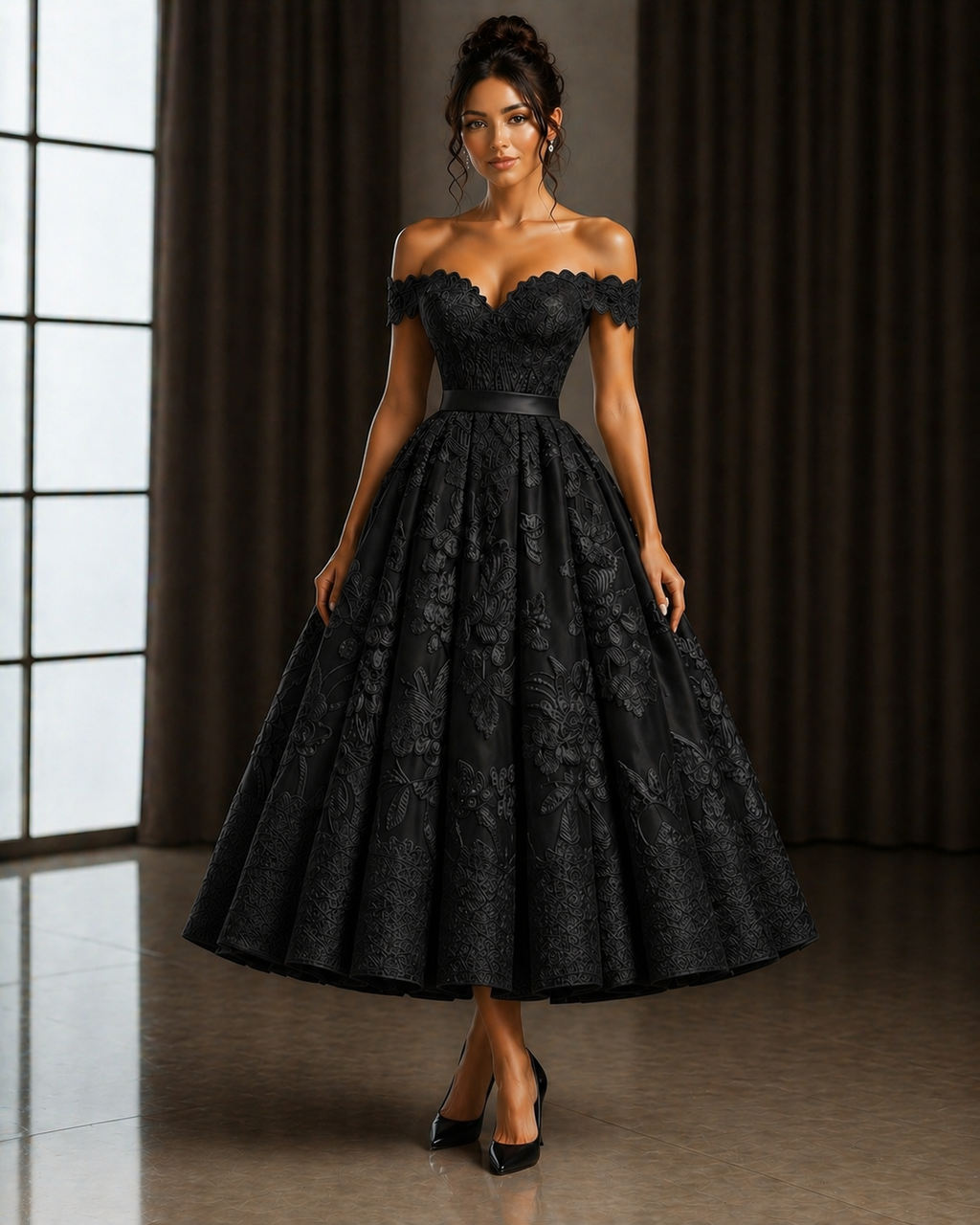 Midi A-line dress