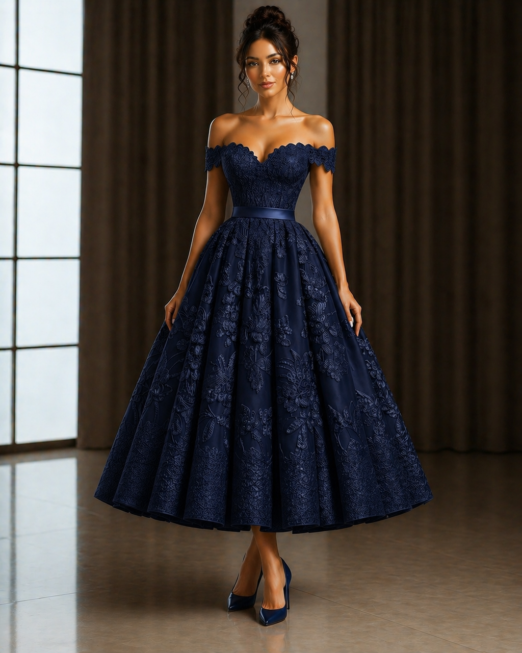 Midi A-line dress