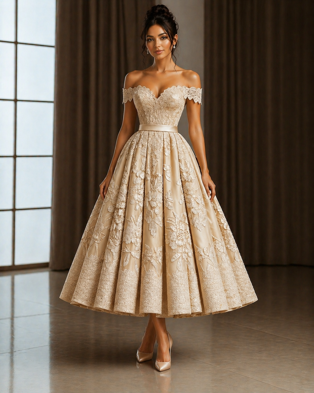 Midi A-line dress