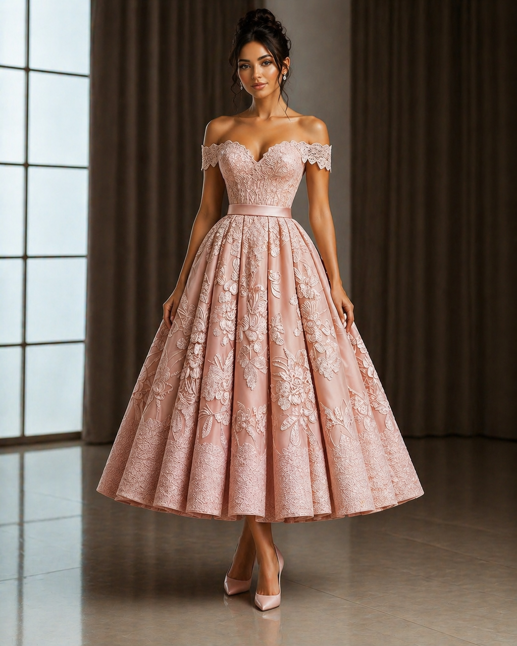 Midi A-line dress