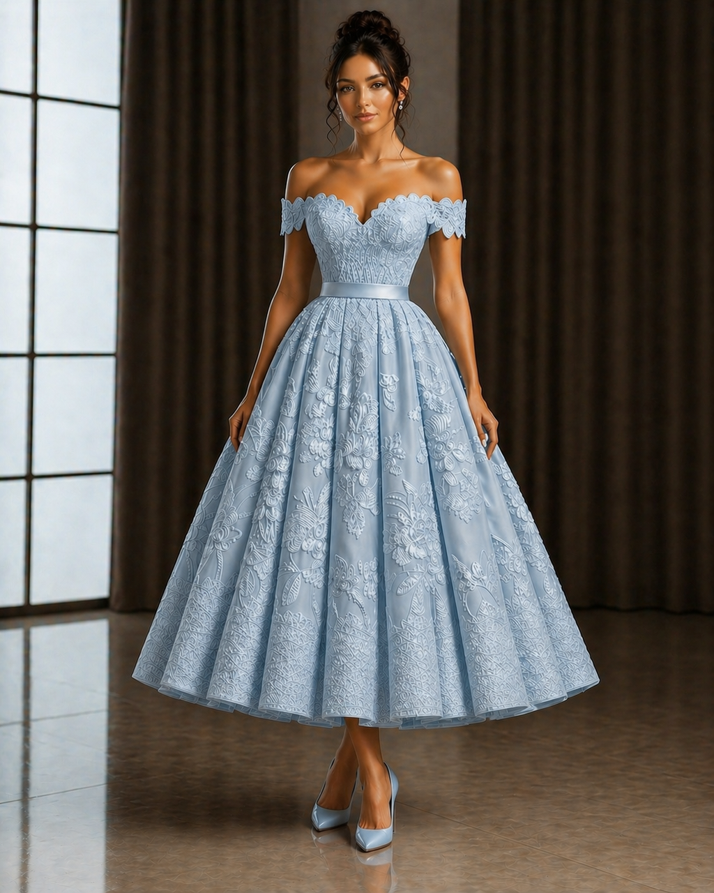 Midi A-line dress