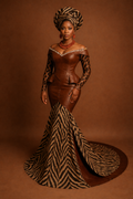 Zenzi Luxe Zebra Corset Gown
