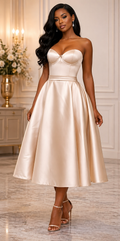 Satin midi dress