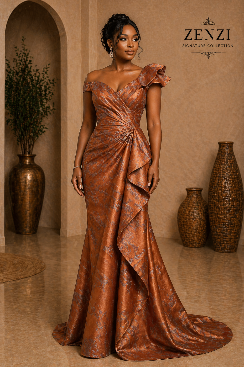 Draped dress